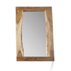 Alaterre Furniture Hairpin Natural Live Edge Media Console & 36" Mirror Set AWDD101320